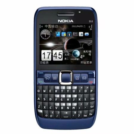 nokia/诺基亚e63 直板全按键学生手机经典怀旧高中戒网备用手机 蓝色