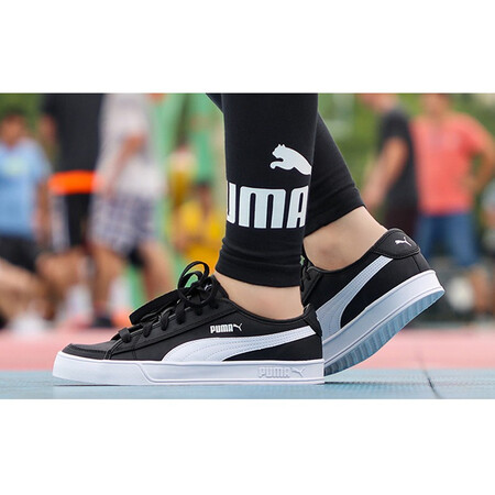 puma彪马鞋子经典款样式皮质男女款休闲鞋小白鞋板鞋 黑色/01 225