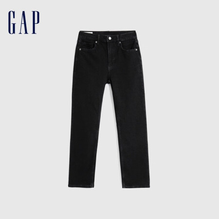 Gap【下架】女装洋气高腰直筒磨毛牛仔裤729007时尚潮流...