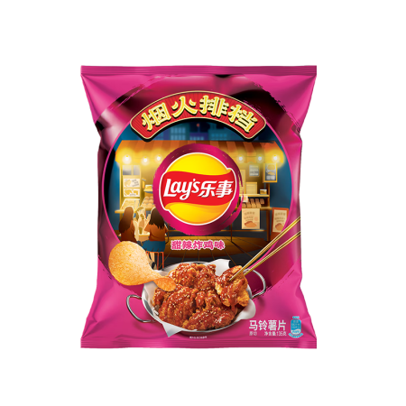 乐事（Lay's）薯片 甜辣炸鸡味 135克 休闲...