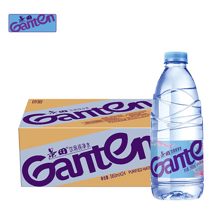 景田饮用纯净水 560ml*24瓶 整箱装 会议办公用水 家...