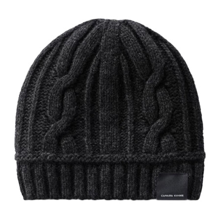 canada goose 加拿大鹅 女士保暖针织帽毛线帽 黑色
