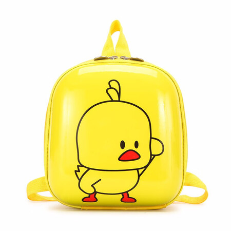 新款2-5岁卡通儿童书包可爱小黄鸭幼儿园双肩蛋壳包男女宝宝双肩包