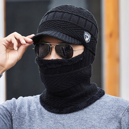 惜她冬天只漏眼睛的帽子面罩露眼睛护脸防风骑车外卖骑手头套摩托.