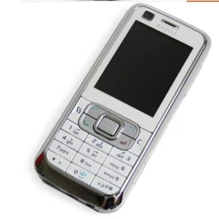 诺基亚6120c经典直板按键塞班游戏学生老人家庭便宜手机 白色 移动3g