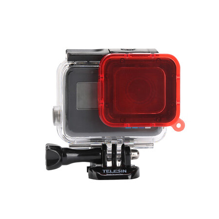 Telesingopro Telesin Gopro Hero7防水壳hero6 5配件潜水 防护40米直接安装透明可触屏配红色滤镜 行情报价价格评测 京东