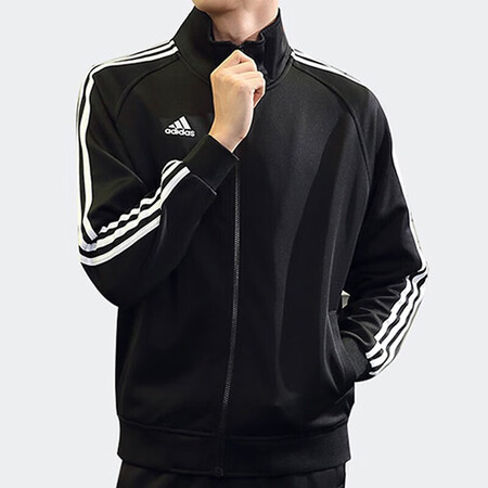 阿迪达斯 （adidas）外套男子春季新款经典三条纹休闲宽松...