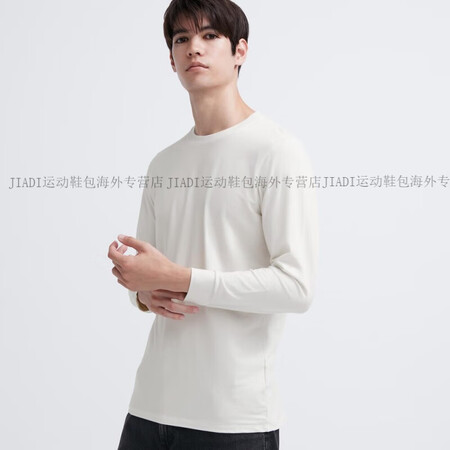 优衣库（UNIQLO）男装HEATTECH棉混纺圆领T恤9分...