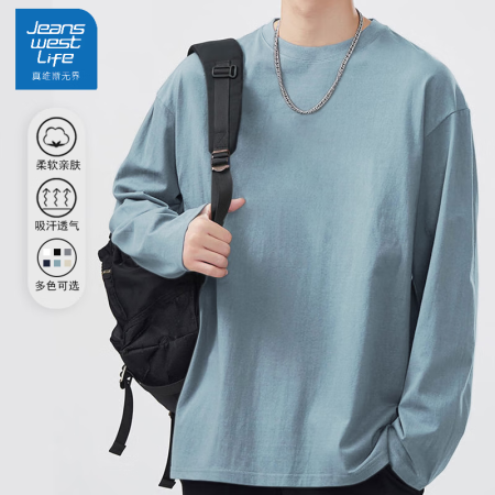 JEANSWEST LIFE真维斯长袖t恤男秋季2024新款...