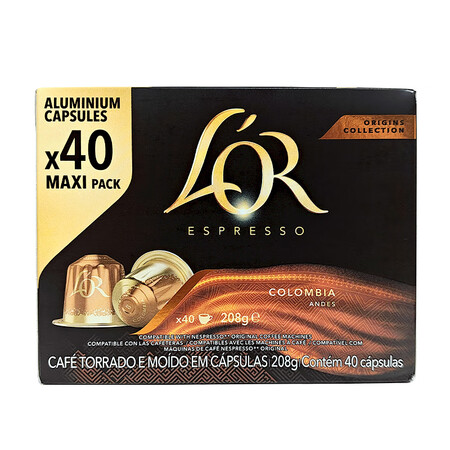 L'OR法国进口lor黑咖啡胶囊 哥伦比亚5.2g...