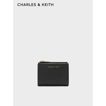 CHARLES&KEITH质感纯色女包多卡位短款钱包女士生日...