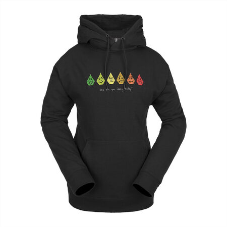 Volcom 女式标准 Melancon 连帽衫滑雪羊毛 黑...