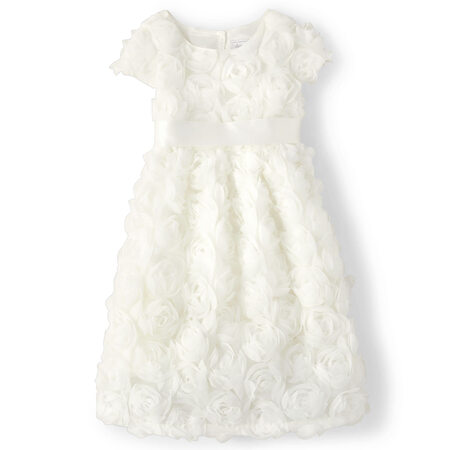 GYMBORee 均码女童短袖连衣裙 White Rose ...