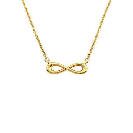 infinity 女士18k黄金八字型吊坠 项链 二手饰品 蒂芙尼 项链