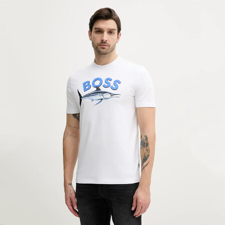 Hugo Boss 橙标 蝎子男士时尚印花休闲短袖圆领T恤 ...