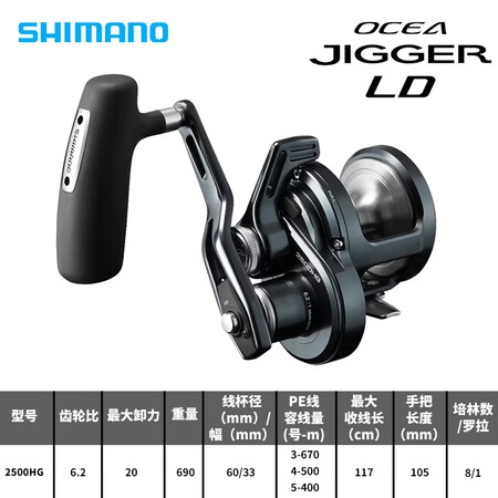 禧玛诺（SHIMANO）24款金枪鱼鼓轮铁板慢摇轮 2500...