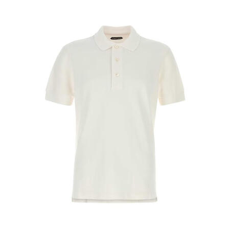 汤姆.福特（TOM FORD）白点纹短袖Polo衫男装纯母贝...