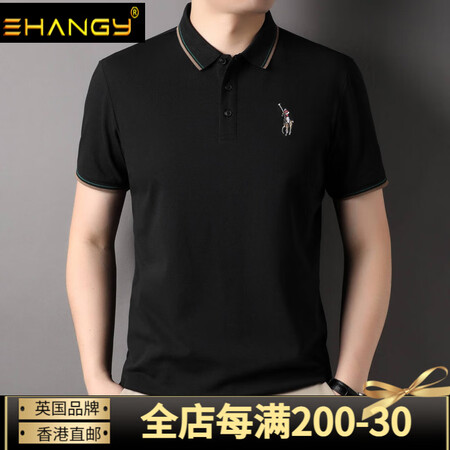 Ehangy国际奢侈高端品牌男士polo衫夏季新款透气抗皱商...