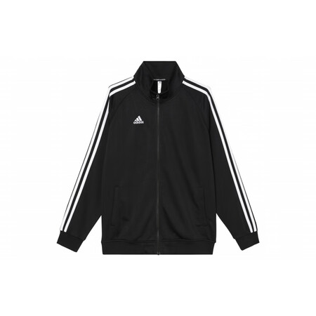 阿迪达斯 （adidas）3-休闲复古运动立领条纹品牌黑底白...