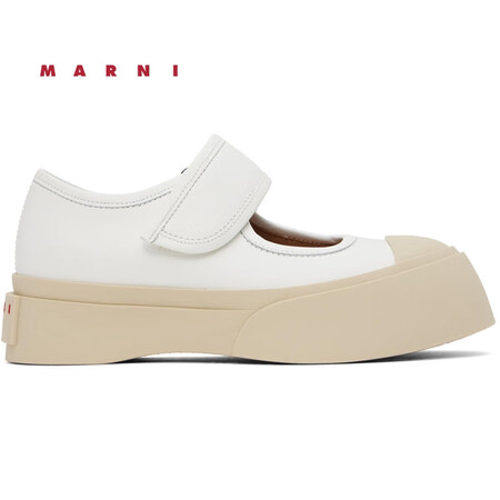 Marni 奢侈品 女士 白色玛丽珍鞋 Lily white...