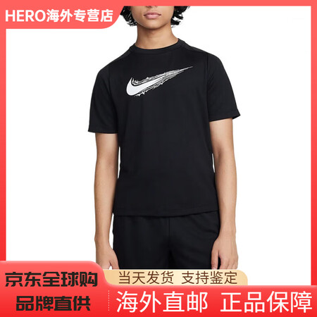 NIKEDri-FitT恤舒适百搭洋气短袖凉爽白色 黑色 X...