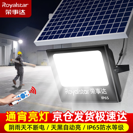 荣事达太阳能灯庭院灯户外照明灯家用路灯LED防水投光灯室外景...