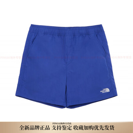 北面（The North Face）直筒休闲短裤男女同款 蓝...