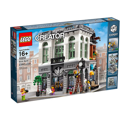 乐高（LEGO）积木街景系列银行大楼砖块银行高难度拼装玩具收...