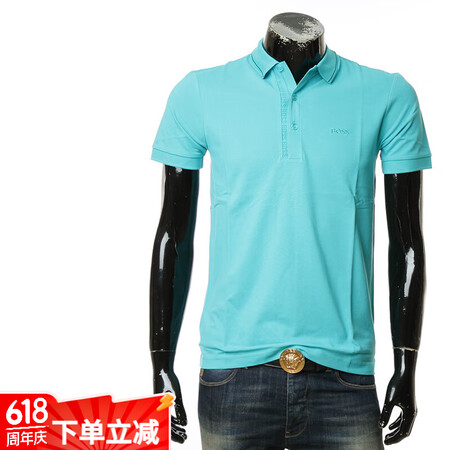 Hugo Boss 绿标 男士休闲纯棉短袖POLO衫 505...