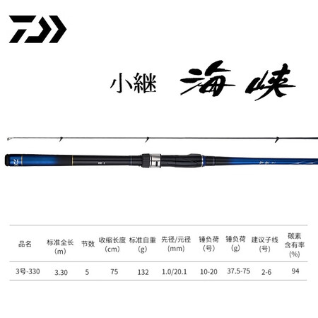 达亿瓦（）小继海峡矶钓竿便携式泛用碳素万能短矶竿钓鱼杆 3....