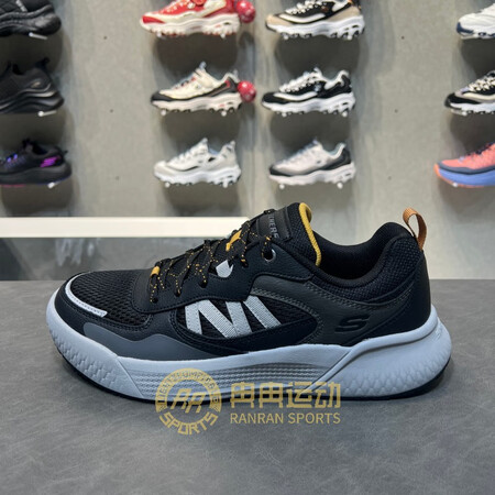 斯凯奇（Skechers）男士时尚百搭复古轻便运动绑带慢跑鞋...