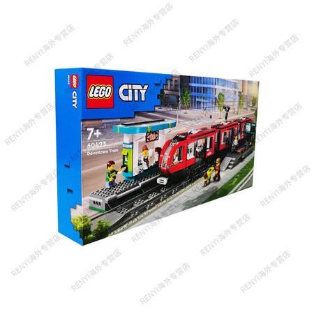 乐高（LEGO）城市系列都市有轨电车拼搭积木火车玩具礼物官方...