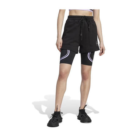阿迪达斯 （adidas）女运动裤高腰松紧腰带透气休闲跑步健...