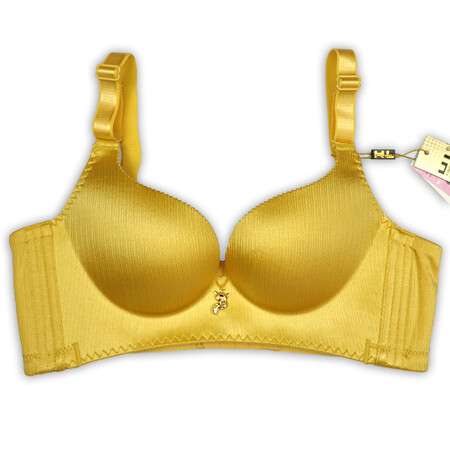 狐狸内衣无钢圈聚拢文胸旗舰店小胸罩金狐狸套装 08至尊款金色单件
