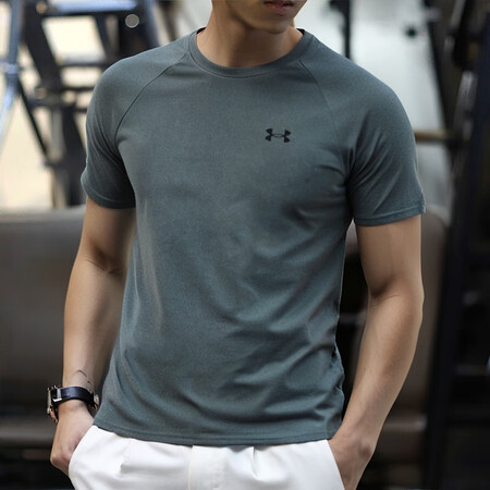 安德玛（Under Armour）T恤男士速干衣夏季跑步运动...