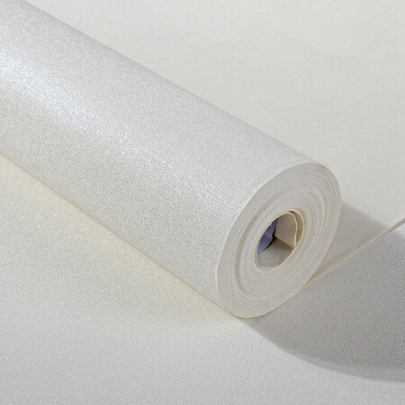 纯白色3d立体肌理加厚布纹美发店墙纸防水潮服装店装修壁纸 011细腻米