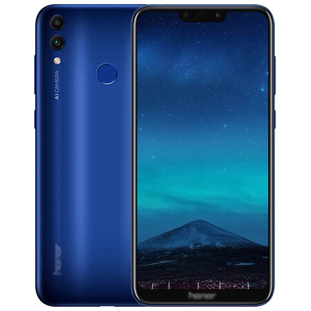 华为荣耀8c畅玩8c 全网通移动联通电信4g手机双卡双待 极光蓝 4gb 128