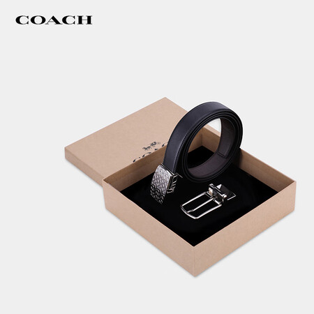 蔻驰（COACH）男士礼盒款双扣头双面用腰带F65186AQ...
