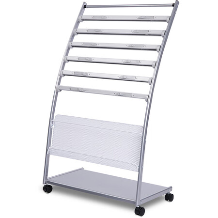 得力deli报刊杂志架书刊架宣传册展示架落地资料架办公室置物架