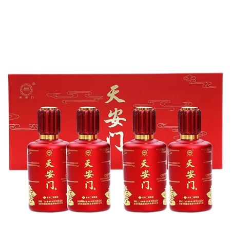 北京华都天安门酒 酱香型纯粮食酒 53度125ml*4瓶礼盒装