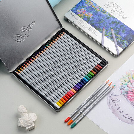 马可7100 24tn 马可 Marco 7100 24tn Raffine系列24色彩色铅笔 填色笔 彩铅铁盒装 行情报价价格评测 京东