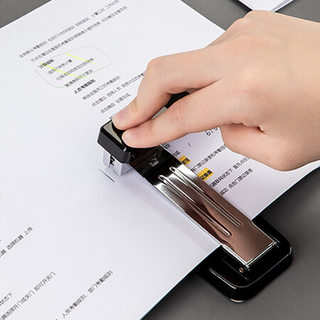 得力(deli)12#旋转式订书机/订书器 中缝装订 临时装订可拆 办公用品
