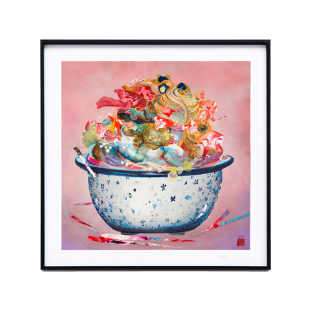 Dprints迪品玄关装饰画简约艺术版画创意家装现代轻奢客厅卧室餐厅玄关背景画限量版画 锦绣百宝 黑色铝框362 362 Mm 图片价格品牌报价 京东