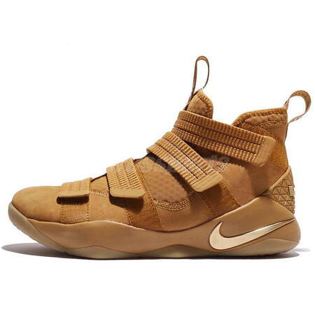 耐克nike lebron soldier 11 wheat 战士11实战大黄靴篮球鞋 标准42