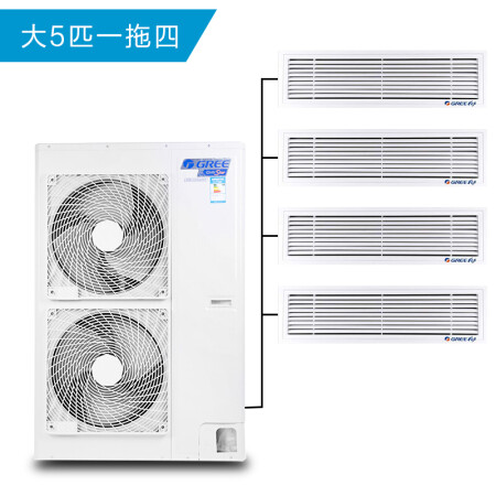 格力(gree)一拖四變頻一級能效 多聯風管機空調 大5匹 wifi智控 6年