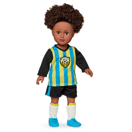 美国直邮 my life as 18英寸的足球队长娃娃,非洲裔美国人
