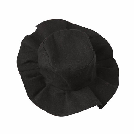 stylenanda官方 压褶帽檐毛呢渔夫帽 黑色 均码