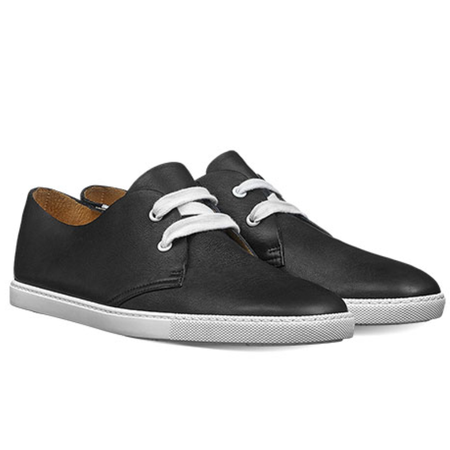 奢爵仕全球购 hermes爱马仕男鞋 休闲牛皮运动鞋h171365zh904 黑色