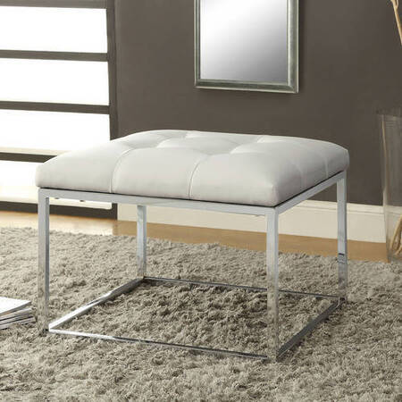 美国直邮 coaster 当代铬箱式凳