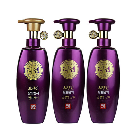韩国进口 LG 睿嫣（ReEn）敏感性发质洗护套装  洗发水...